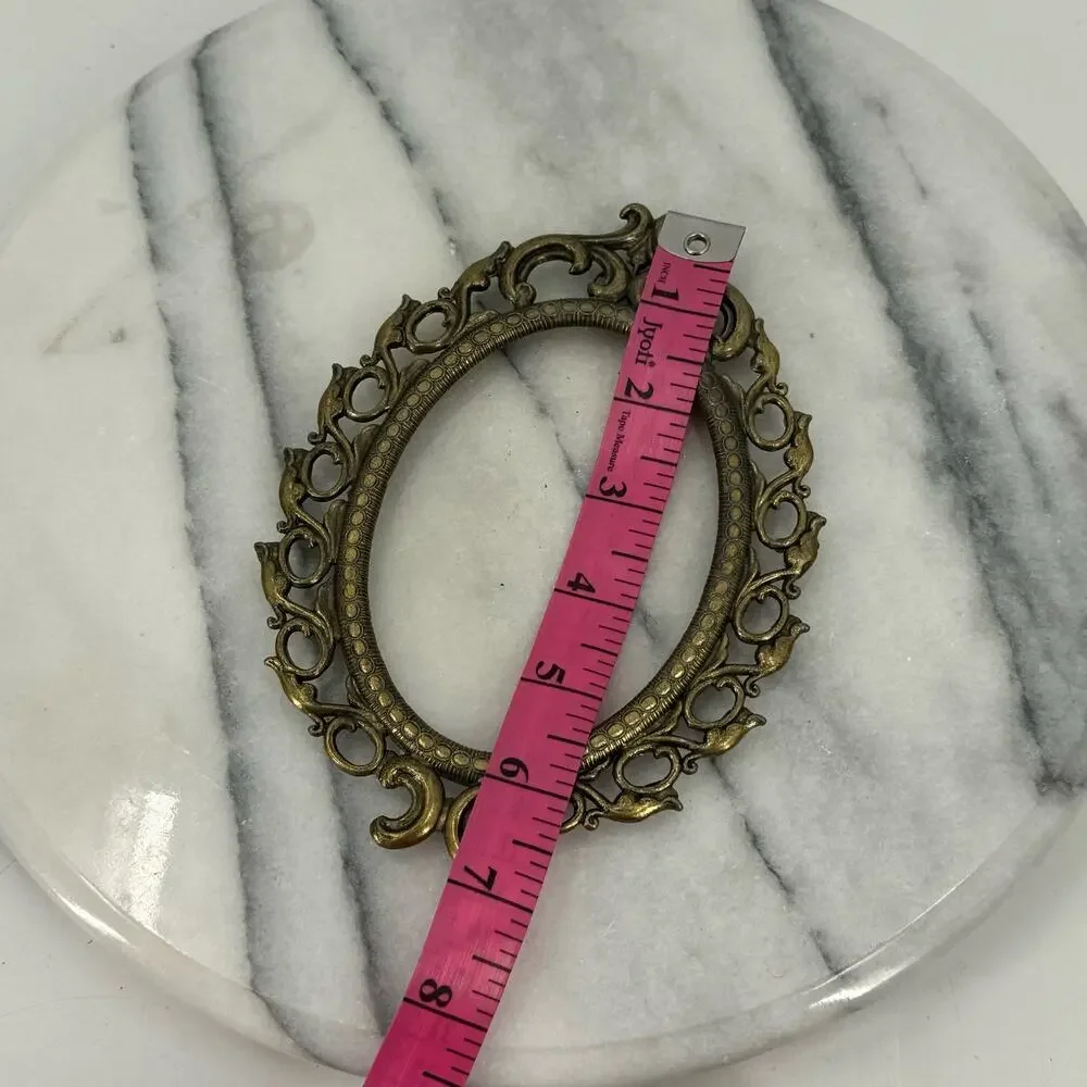 Victorian Gothic Brass made in italy wallhanging picture frame